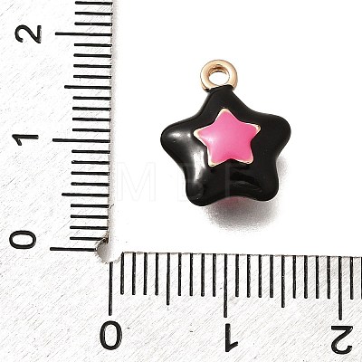 Brass Enamel Charms KK-R212-16G-02-1