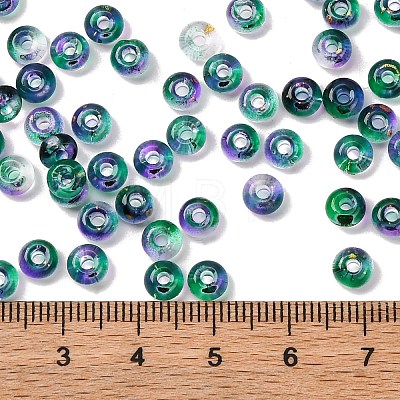 Baking Paint Transparent Colours Glass Round Beads SEED-L011-13A-07-1