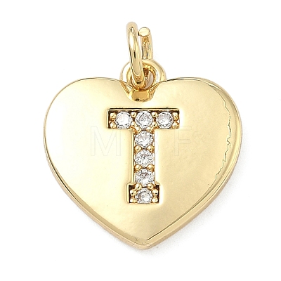 Brass Micro Pave Clear Cubic Zirconia Pendants KK-D229-01G-20-1