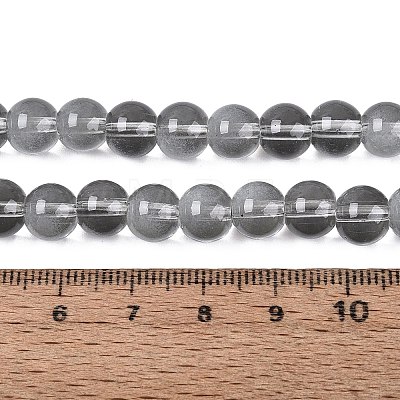 Transparent Glass Imitation Cat Eye Beads Strands GLAA-Q110-01B-02-1