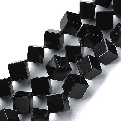 Natural Black Onyx Beads Strands G-C135-D02-03-1