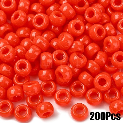 200Pcs Opaque Plastic Beads KY-YW0001-79D-1