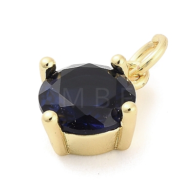 Brass Glass Pendants KK-H527-14G-01-1