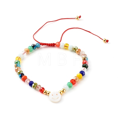 Electroplate Glass Braided Bead Bracelets for Kids BJEW-JB06361-1