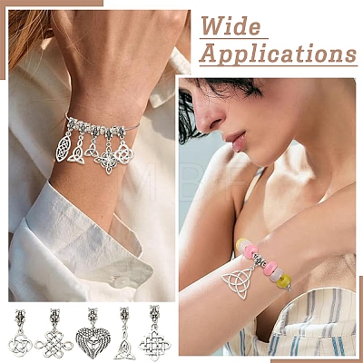 22Pcs 11 Style Alloy European Dangle Charms PALLOY-YW00226-1