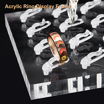 Acrylic Ring Display Frame RDIS-WH0004-11-1