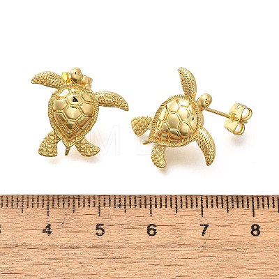 Brass Stud Earrings EJEW-B118-01G-1