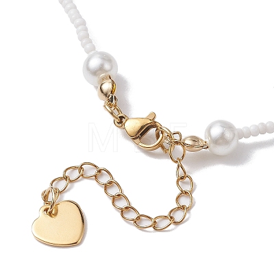 Glass Seed Pendants Necklaces for Women NJEW-MZ00031-02-1