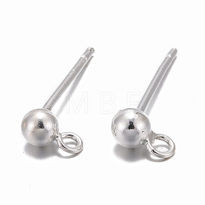 925 Sterling Silver Ear Stud Findings STER-K167-042B-S-1