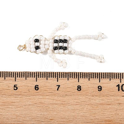 Halloween TOHO Glass Seed Beaded Pendants PALLOY-MZ01386-01-1