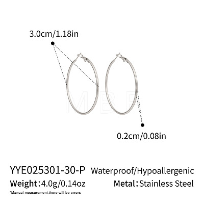 304 Stainless Steel Hoop Earrings OC2065-9-1