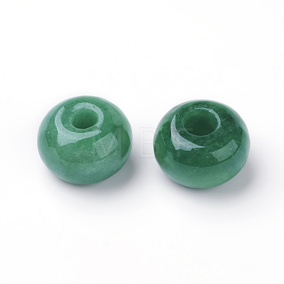Natural Myanmar Jade/Burmese Jade European Beads G-E418-21-1