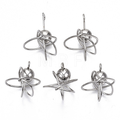 Rack Plating Alloy Wire Wrapped Pendants PALLOY-S132-152P-RS-1