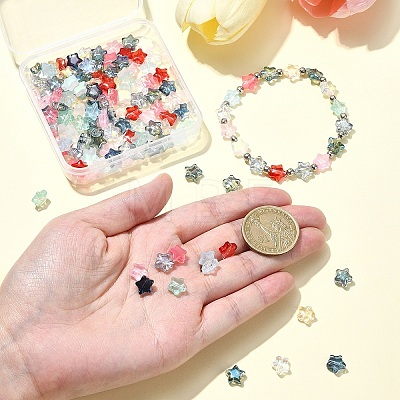 12 Colors Transparent Glass Beads GLAA-YW0003-67-1