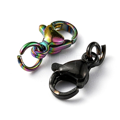 5Pcs 5 Colors 304 Stainless Steel Lobster Claw Clasps STAS-YW0001-57-1