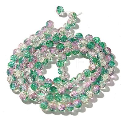 Crackle Glass Beads Strands CCG-C002-8mm-07-1