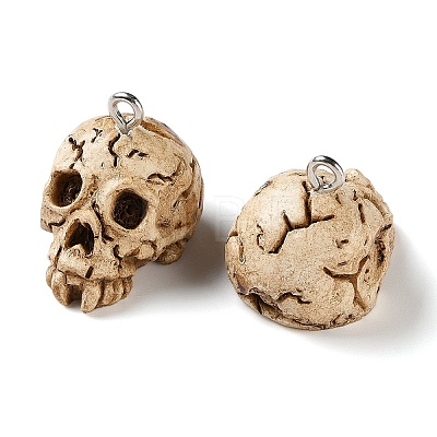 Skull Theme Opaque Resin Pendants RE-CBA4F9B-05D-1