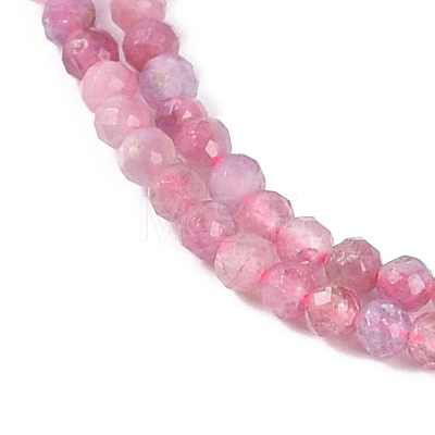 Natural Pink Tourmaline Beads Strands G-N342-33-1