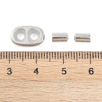 304 Stainless Steel Slider Stopper Beads and Cord End Caps STAS-P224-03P-1