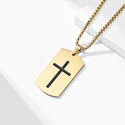 Stainless Steel Military Tag Necklaces KD7278-1-1