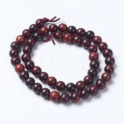 Imitation Burmese Rosewood Beads Strands WOOD-J001-03-8mm-1-1