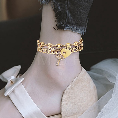 Anklets Sets AJEW-AN00383-25-1