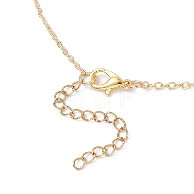 Brass Bag Locket Pendant Cross Link Chain Necklaces for Women NJEW-JN05838-1