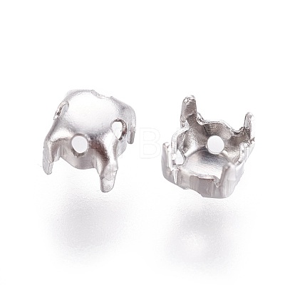 Non-Tarnish 316 Surgical Stainless Steel Sew on Prong Settings STAS-I118-05P-01-1