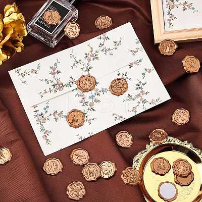 50Pcs Adhesive Wax Stamp Stickers DIY-CP0005-82C-1