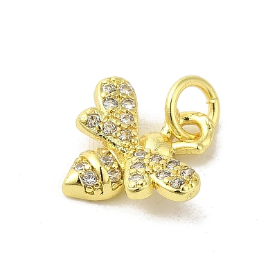 Real 18K Gold Plated Brass Pave Cubic Zirconia Pendants KK-M283-04D-01-1