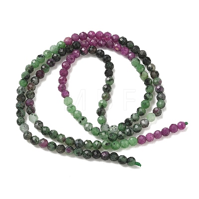 Gradient Natural Ruby in Zoisite Beads Strands GG-CBA2E9C-A03-3mm-1
