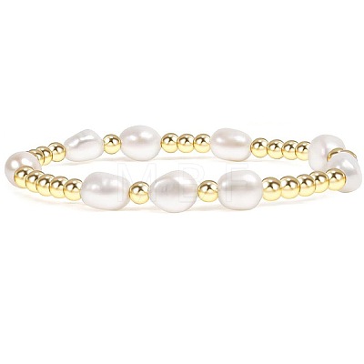 Temperament Magnet Gold Elastic Bracelet Baroque Imitation Pearl Multi layered Layered Bracelet Small and Popular Bracelet BK8855-6-1