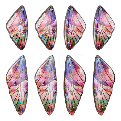 Transparent Resin Wing Pendants Set RESI-TAC0021-01C-1