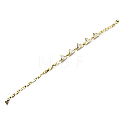 Electroplated Alloy Link Bracelets BJEW-T012-006-RS-1