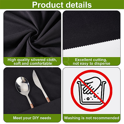 Velvet Silver Polishing Cloth DIY-WH0578-65A-1