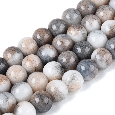 Opaque Ombre Effect Dyed Glass Beads Strands GLAA-Q106-04A-03-1