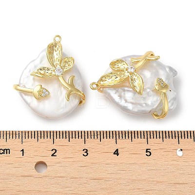 Natural Baroque Keshi Pearl Pendants PEAR-M012-07G-1