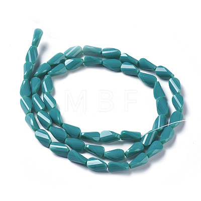 Opaque Solid Color Glass Beads Strands GLAA-E409-02F-1