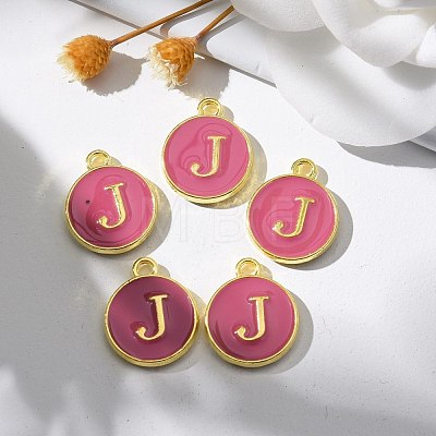 Golden Plated Alloy Enamel Charms X-ENAM-S118-08J-1