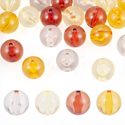 20Pcs 4 Colors Transparent Acrylic Beads MACR-TADJ0001-02B-1