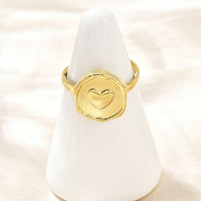 Golden 304 Stainless Steel Finger Rings RJEW-H254-08C-G-1