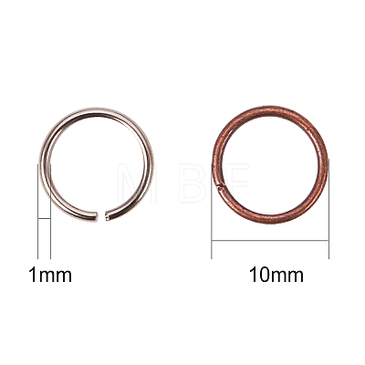 1 Box 6 Color Iron Jump Rings IFIN-PH0001-10mm-08-1