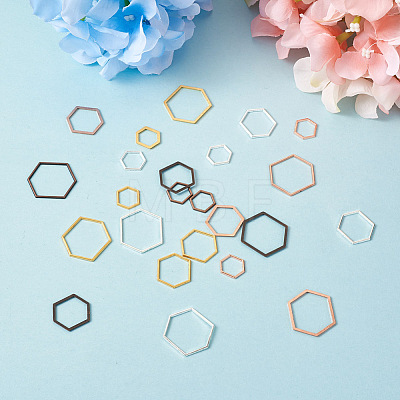 Craftdady 120Pcs 12 Style Alloy Linking Rings FIND-CD0001-01-1