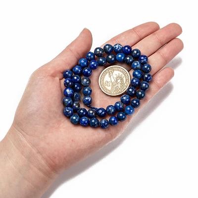 Natural Lapis Lazuli Bead Strands X-G-G953-01-8mm-1