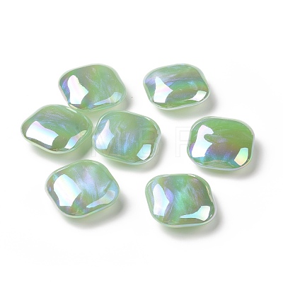 Opaque Acrylic Beads OACR-A010-10B-1