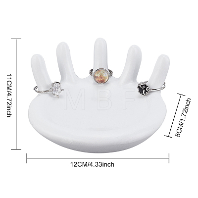 Resin Ring Display Stands RDIS-WH0016-06B-1