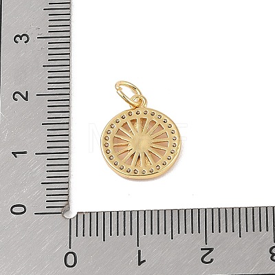 Brass Micro Pave Clear Cubic Zirconia Charms KK-E111-32B-G-1