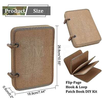 Flip-Page Hook & Loop Patch Book DIY Kit FIND-WH0108-48B-1