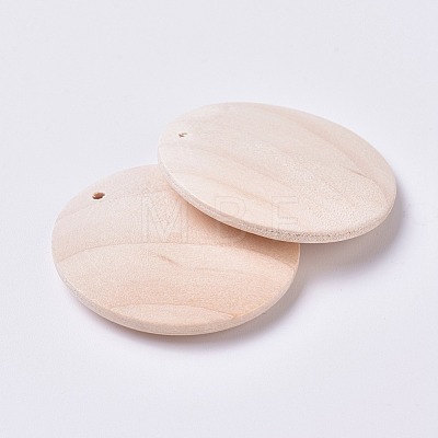 Unfinished Blank Wood Pendants WOOD-WH0098-60B-1