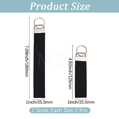 4Pcs 2 Styles Felt Keychain Clasps FIND-GF0009-68-1
